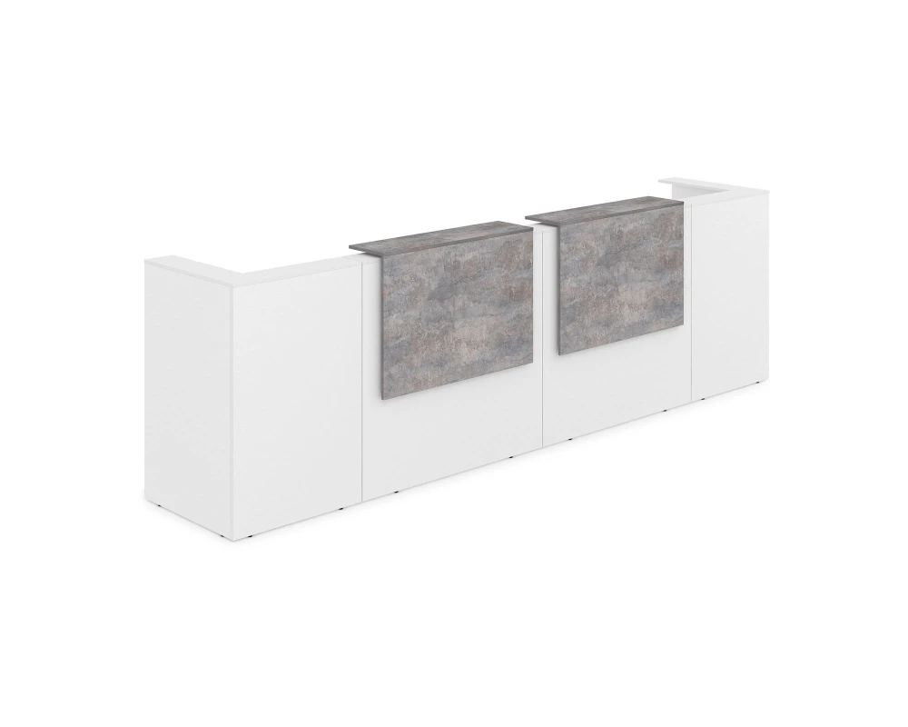 Комплект Ресепшн с фартуком ЛДСП (3854*761*1161) (с подсветкой) 1КР-ДС.202.1 ЛАУНЖ / LOUNGE