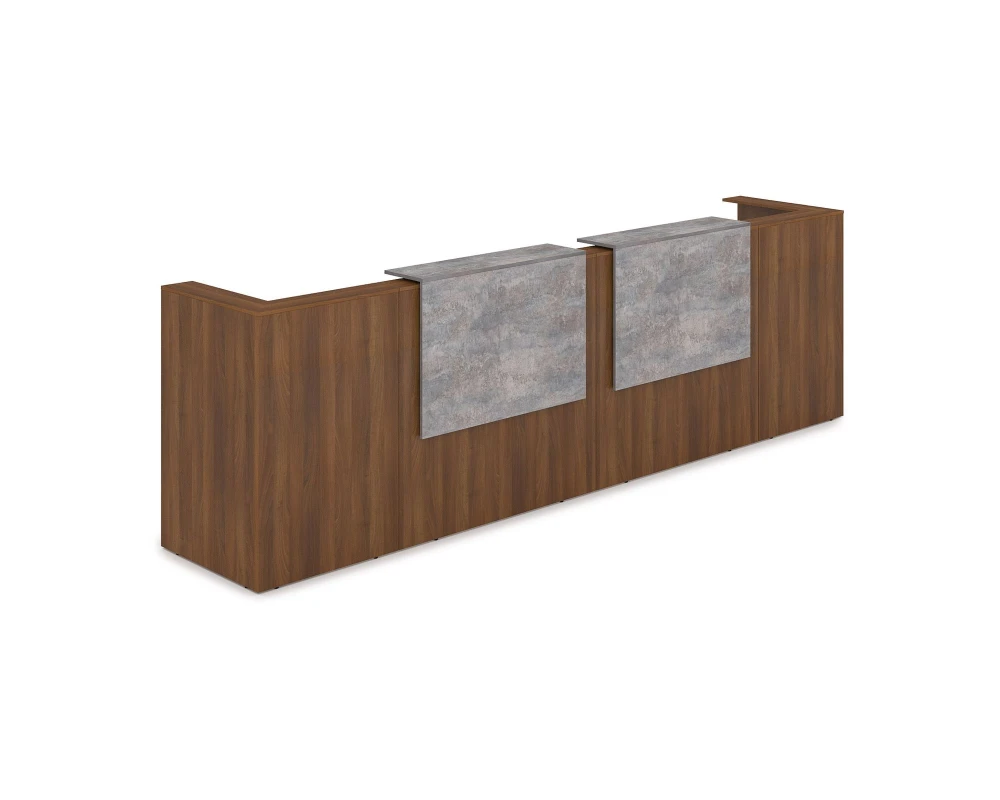 Комплект Ресепшн с фартуком ЛДСП (3854*761*1161) (с подсветкой) 1КР-ДС.202.1 ЛАУНЖ / LOUNGE