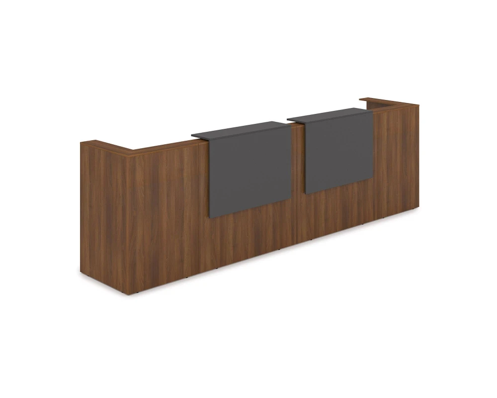 Комплект Ресепшн с фартуком ЛДСП (3854*761*1161) (с подсветкой) 1КР-ДС.202.1 ЛАУНЖ / LOUNGE