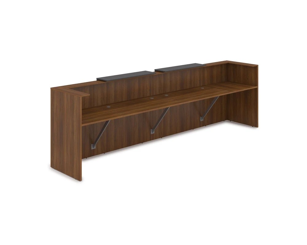 Комплект Ресепшн с фартуком ЛДСП (3854*761*1161) (с подсветкой) 1КР-ДС.202.1 ЛАУНЖ / LOUNGE