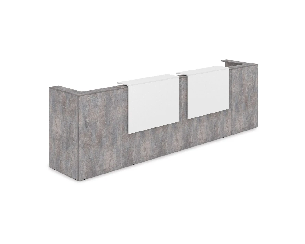 Комплект Ресепшн с фартуком ЛДСП (3854*761*1161) (с подсветкой) 1КР-ДС.202.1 ЛАУНЖ / LOUNGE