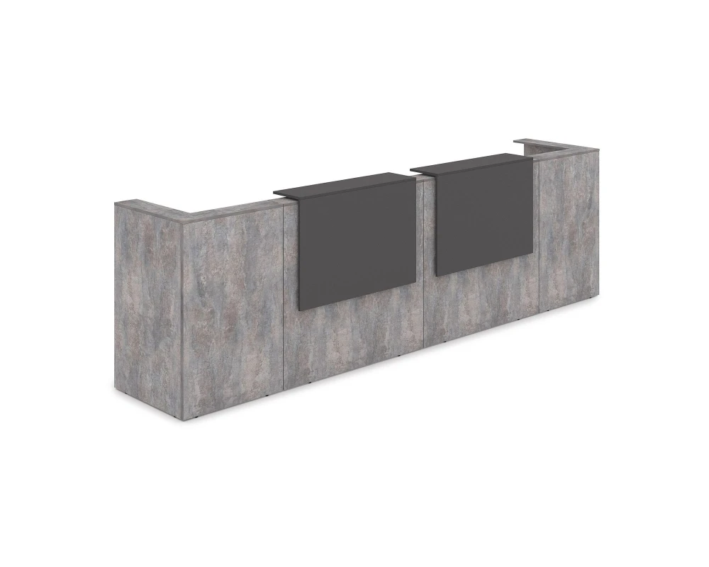 Комплект Ресепшн с фартуком ЛДСП (3854*761*1161) (с подсветкой) 1КР-ДС.202.1 ЛАУНЖ / LOUNGE