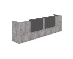 Комплект Ресепшн с фартуком ЛДСП (3854*761*1161) (с подсветкой) 1КР-ДС.202.1 ЛАУНЖ / LOUNGE images