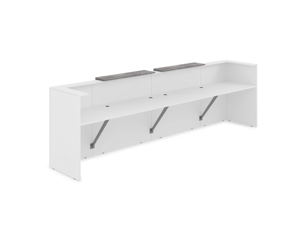 Комплект Ресепшн с фартуком ЛДСП (3854*761*1161) (с подсветкой) 1КР-ДС.202.1 ЛАУНЖ / LOUNGE