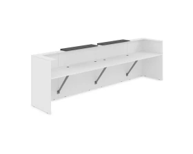 Комплект Ресепшн с фартуком ЛДСП (3854*761*1161) (с подсветкой) 1КР-ДС.202.1 ЛАУНЖ / LOUNGE images