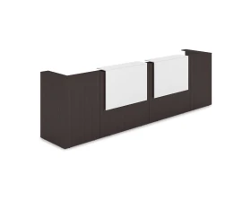 Комплект Ресепшн с фартуком ЛДСП (3854*761*1161) (с подсветкой) 1КР-ДС.202.1 ЛАУНЖ / LOUNGE images