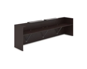 Комплект Ресепшн с фартуком ЛДСП (3854*761*1161) (с подсветкой) 1КР-ДС.202.1 ЛАУНЖ / LOUNGE images