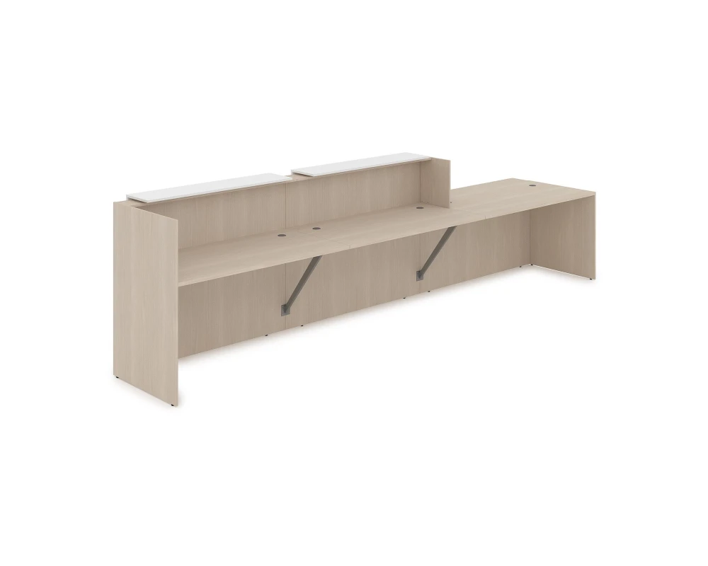 Комплект Ресепшн с фартуком ЛДСП (4232*901*1161) (без подсветки) 1КРС-ДС.008 ЛАУНЖ / LOUNGE