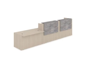 Комплект Ресепшн с фартуком ЛДСП (4232*901*1161) (без подсветки) 1КРС-ДС.008 ЛАУНЖ / LOUNGE images