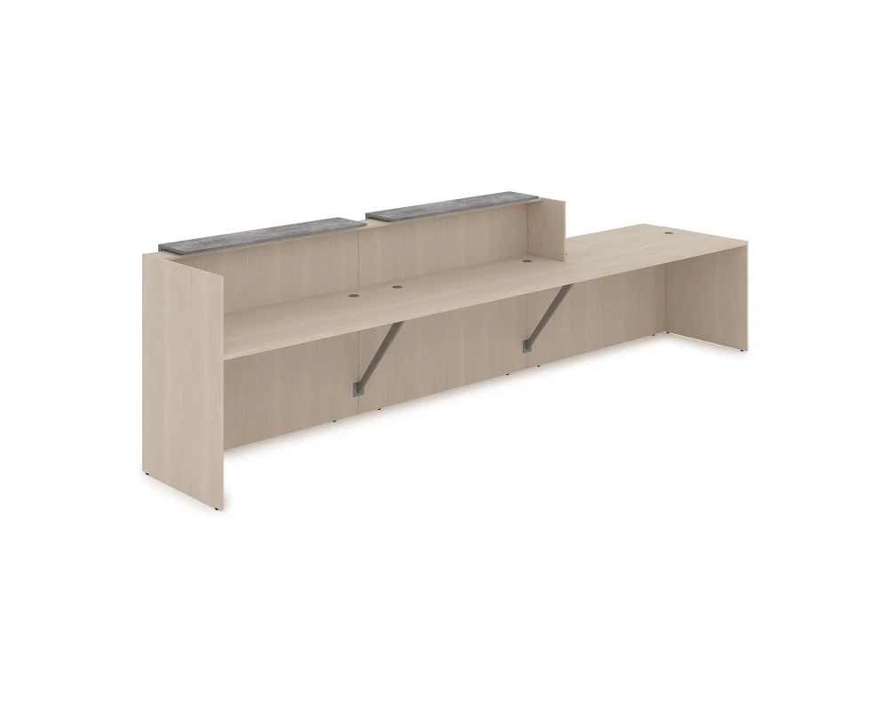 Комплект Ресепшн с фартуком ЛДСП (4232*901*1161) (без подсветки) 1КРС-ДС.008 ЛАУНЖ / LOUNGE