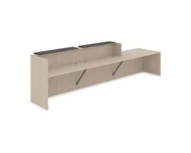 Комплект Ресепшн с фартуком ЛДСП (4232*901*1161) (без подсветки) 1КРС-ДС.008 ЛАУНЖ / LOUNGE images