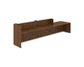 Комплект Ресепшн с фартуком ЛДСП (4232*901*1161) (без подсветки) 1КРС-ДС.008 ЛАУНЖ / LOUNGE images