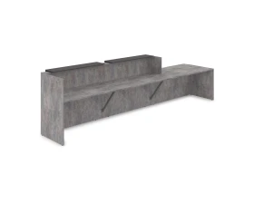 Комплект Ресепшн с фартуком ЛДСП (4232*901*1161) (без подсветки) 1КРС-ДС.008 ЛАУНЖ / LOUNGE images