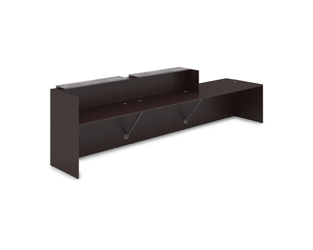 Комплект Ресепшн с фартуком ЛДСП (4232*901*1161) (без подсветки) 1КРС-ДС.008 ЛАУНЖ / LOUNGE