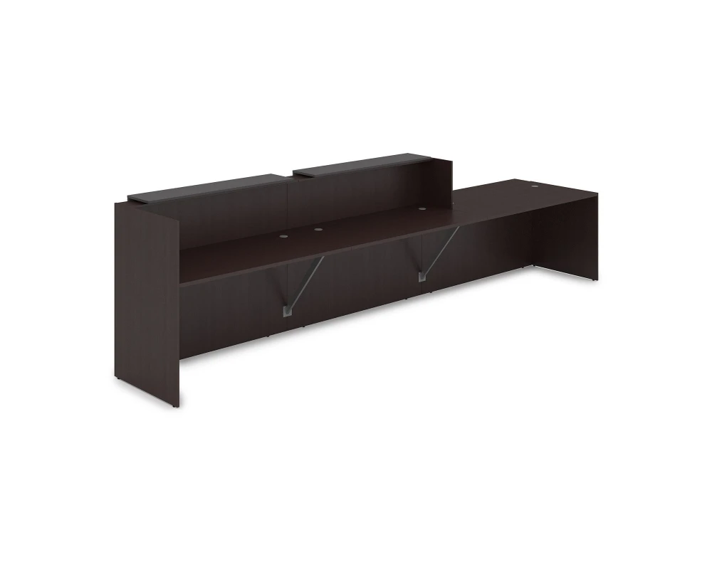 Комплект Ресепшн с фартуком ЛДСП (4232*901*1161) (с подсветкой) 1КРС-ДС.008.1 ЛАУНЖ / LOUNGE