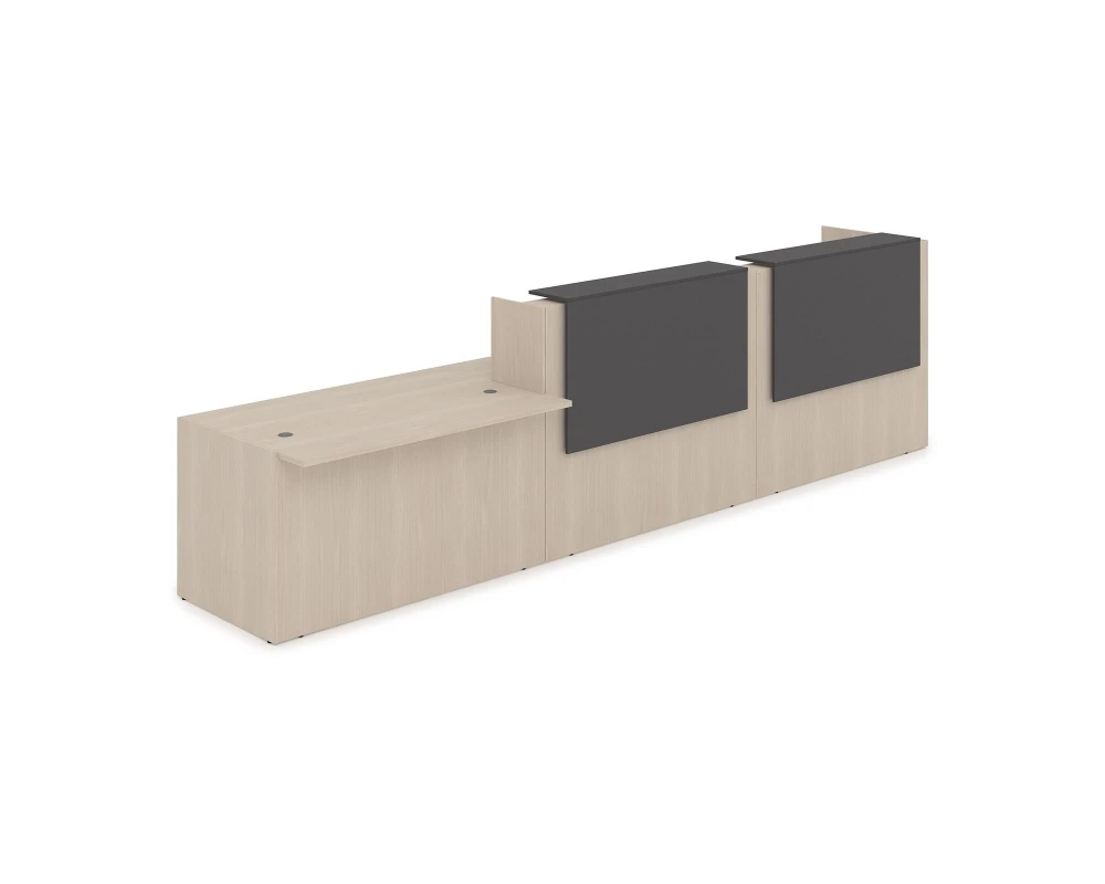 Комплект Ресепшн с фартуком ЛДСП (4232*901*1161) (с подсветкой) 1КРС-ДС.008.1 ЛАУНЖ / LOUNGE