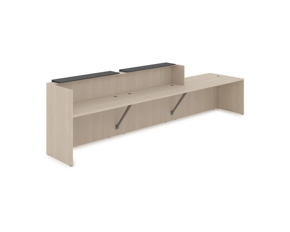 Комплект Ресепшн с фартуком ЛДСП (4232*901*1161) (с подсветкой) 1КРС-ДС.008.1 ЛАУНЖ / LOUNGE