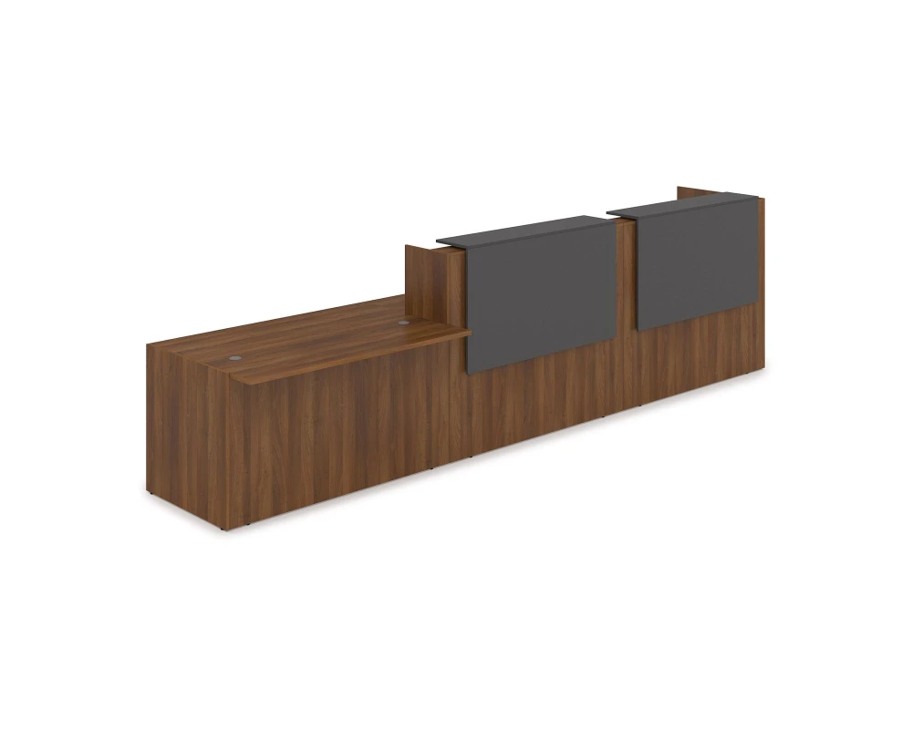 Комплект Ресепшн с фартуком ЛДСП (4232*901*1161) (с подсветкой) 1КРС-ДС.008.1 ЛАУНЖ / LOUNGE