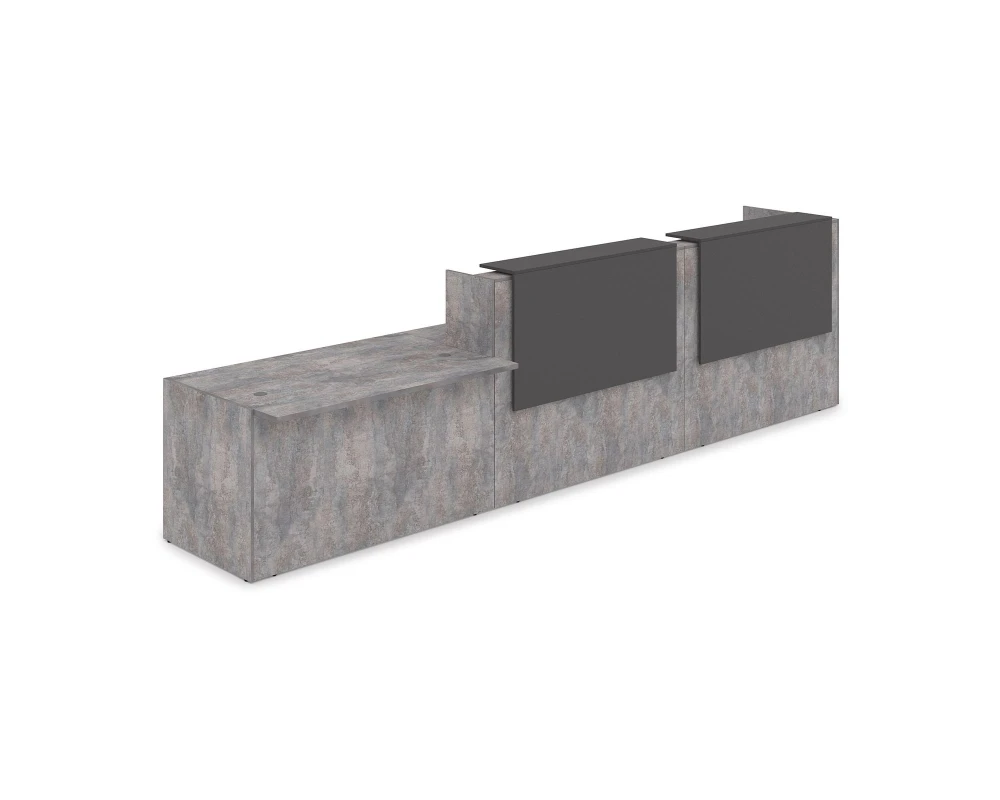 Комплект Ресепшн с фартуком ЛДСП (4232*901*1161) (с подсветкой) 1КРС-ДС.008.1 ЛАУНЖ / LOUNGE