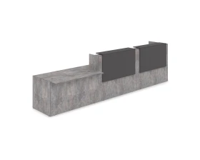 Комплект Ресепшн с фартуком ЛДСП (4232*901*1161) (с подсветкой) 1КРС-ДС.008.1 ЛАУНЖ / LOUNGE images