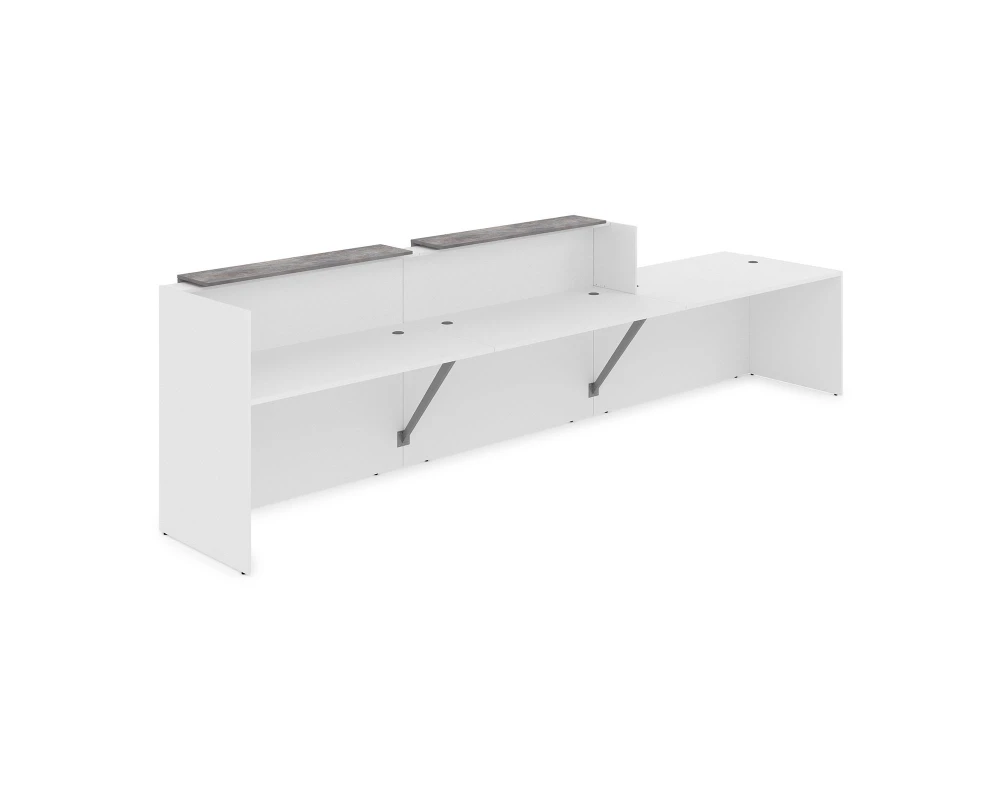 Комплект Ресепшн с фартуком ЛДСП (4232*901*1161) (с подсветкой) 1КРС-ДС.008.1 ЛАУНЖ / LOUNGE