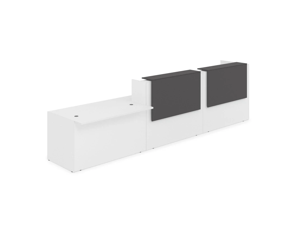 Комплект Ресепшн с фартуком ЛДСП (4232*901*1161) (с подсветкой) 1КРС-ДС.008.1 ЛАУНЖ / LOUNGE