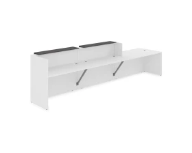 Комплект Ресепшн с фартуком ЛДСП (4232*901*1161) (с подсветкой) 1КРС-ДС.008.1 ЛАУНЖ / LOUNGE images