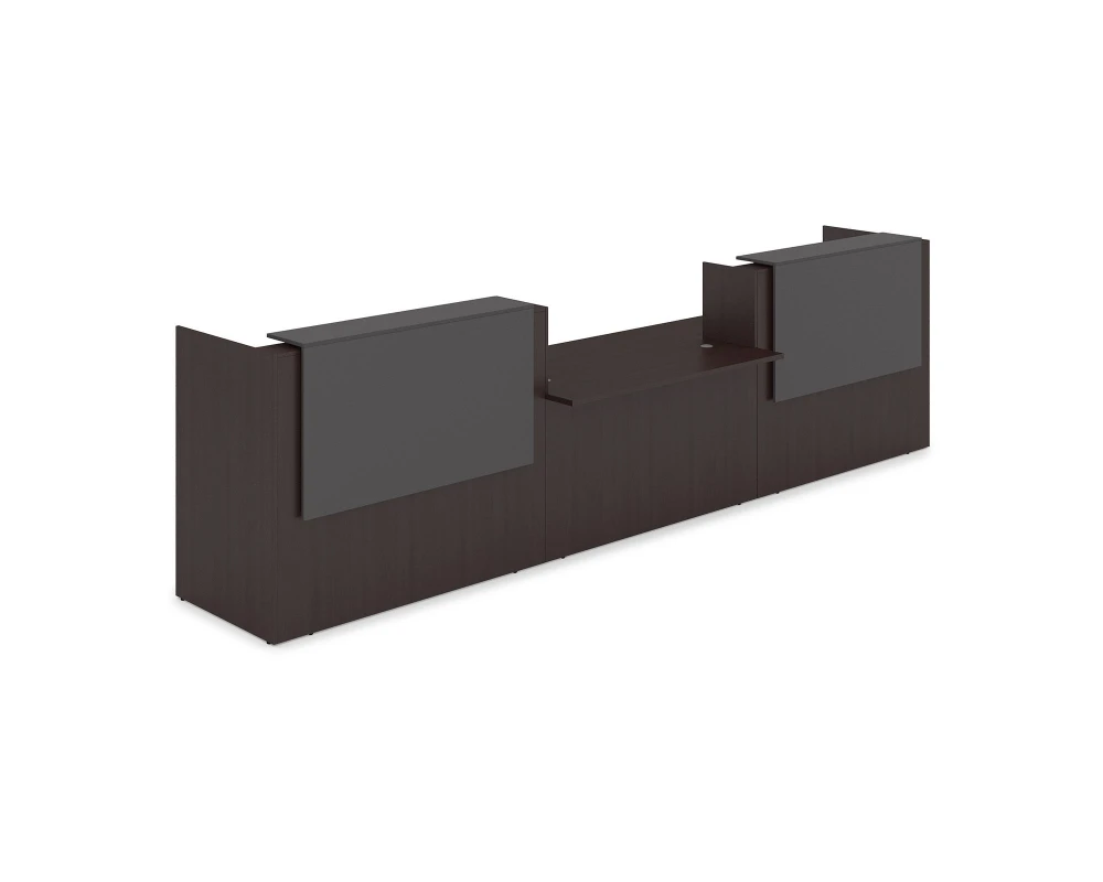 Комплект Ресепшн с фартуком ЛДСП (4232*901*1161) (с подсветкой) 1КРС-ДС.009.1 ЛАУНЖ / LOUNGE