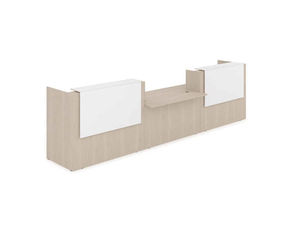 Комплект Ресепшн с фартуком ЛДСП (4232*901*1161) (с подсветкой) 1КРС-ДС.009.1 ЛАУНЖ / LOUNGE