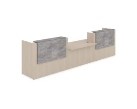 Комплект Ресепшн с фартуком ЛДСП (4232*901*1161) (с подсветкой) 1КРС-ДС.009.1 ЛАУНЖ / LOUNGE images