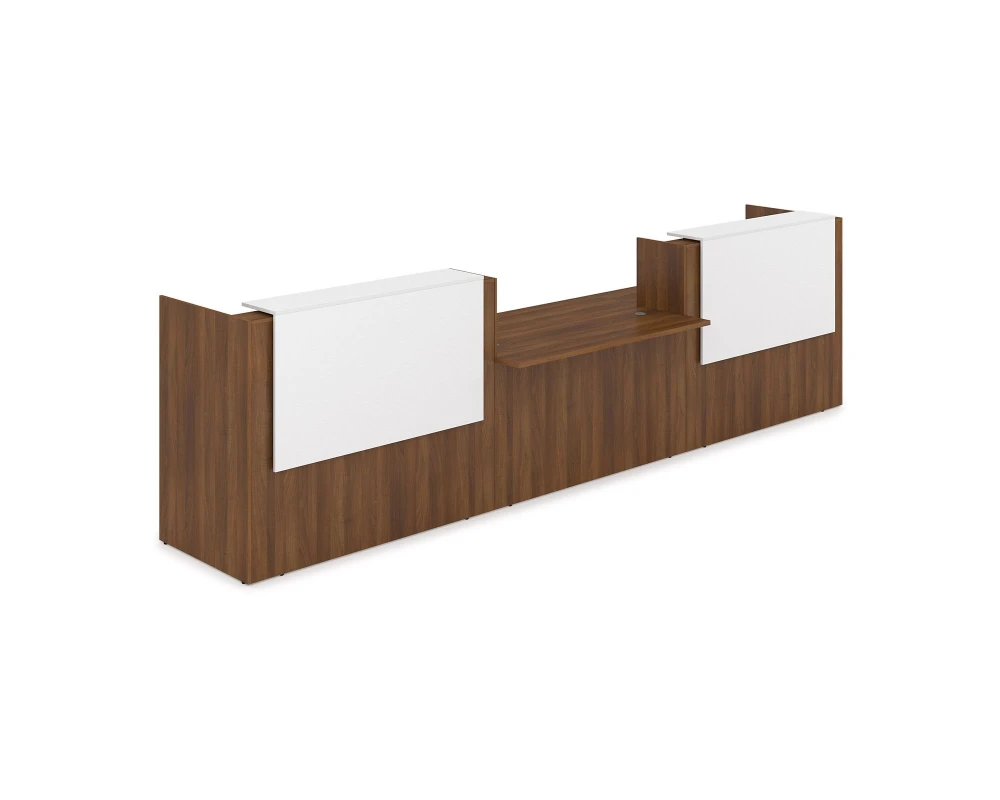 Комплект Ресепшн с фартуком ЛДСП (4232*901*1161) (с подсветкой) 1КРС-ДС.009.1 ЛАУНЖ / LOUNGE