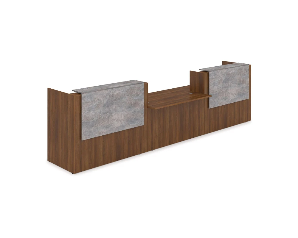 Комплект Ресепшн с фартуком ЛДСП (4232*901*1161) (с подсветкой) 1КРС-ДС.009.1 ЛАУНЖ / LOUNGE