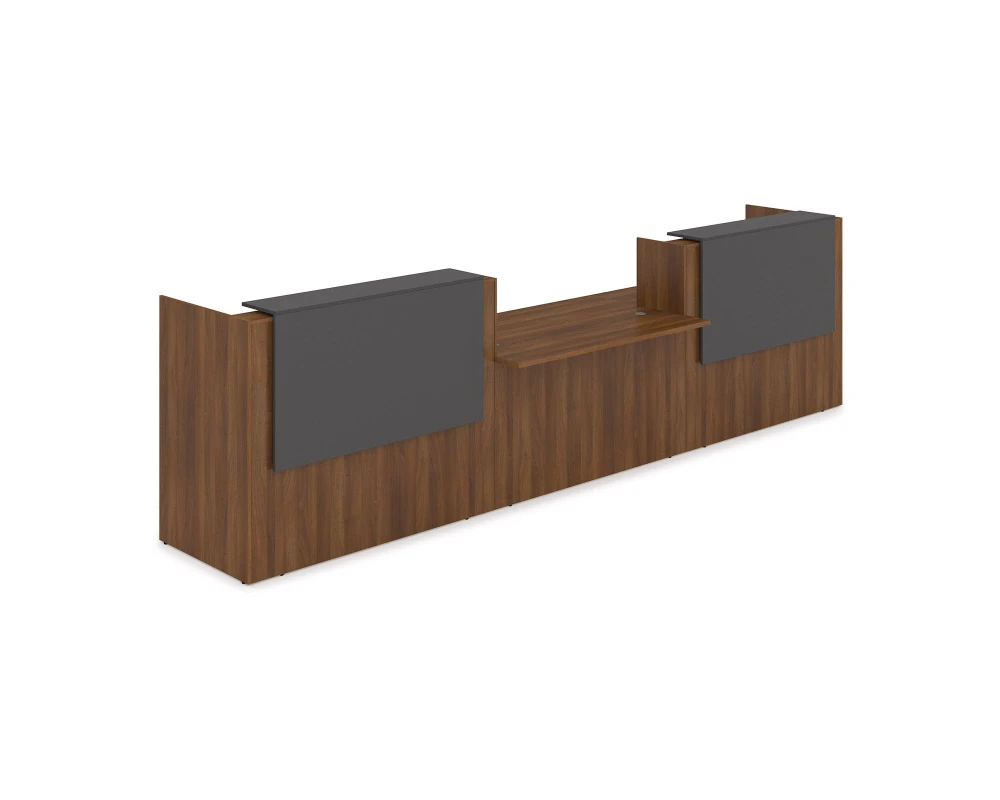 Комплект Ресепшн с фартуком ЛДСП (4232*901*1161) (с подсветкой) 1КРС-ДС.009.1 ЛАУНЖ / LOUNGE