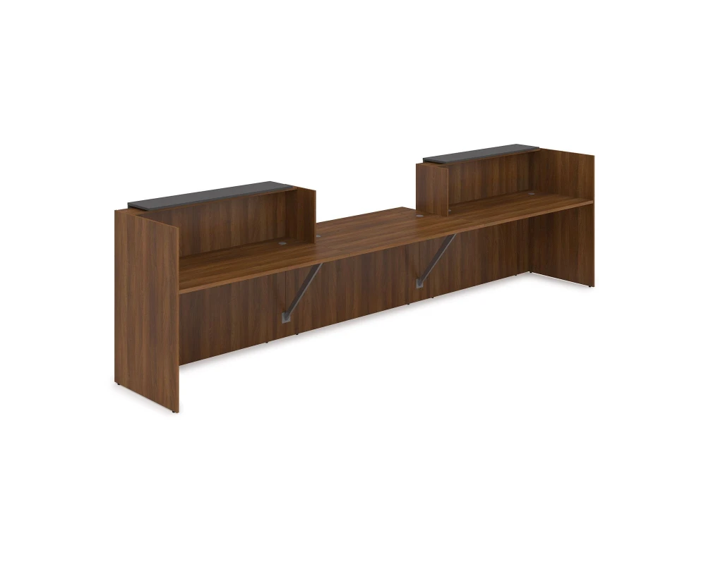 Комплект Ресепшн с фартуком ЛДСП (4232*901*1161) (с подсветкой) 1КРС-ДС.009.1 ЛАУНЖ / LOUNGE