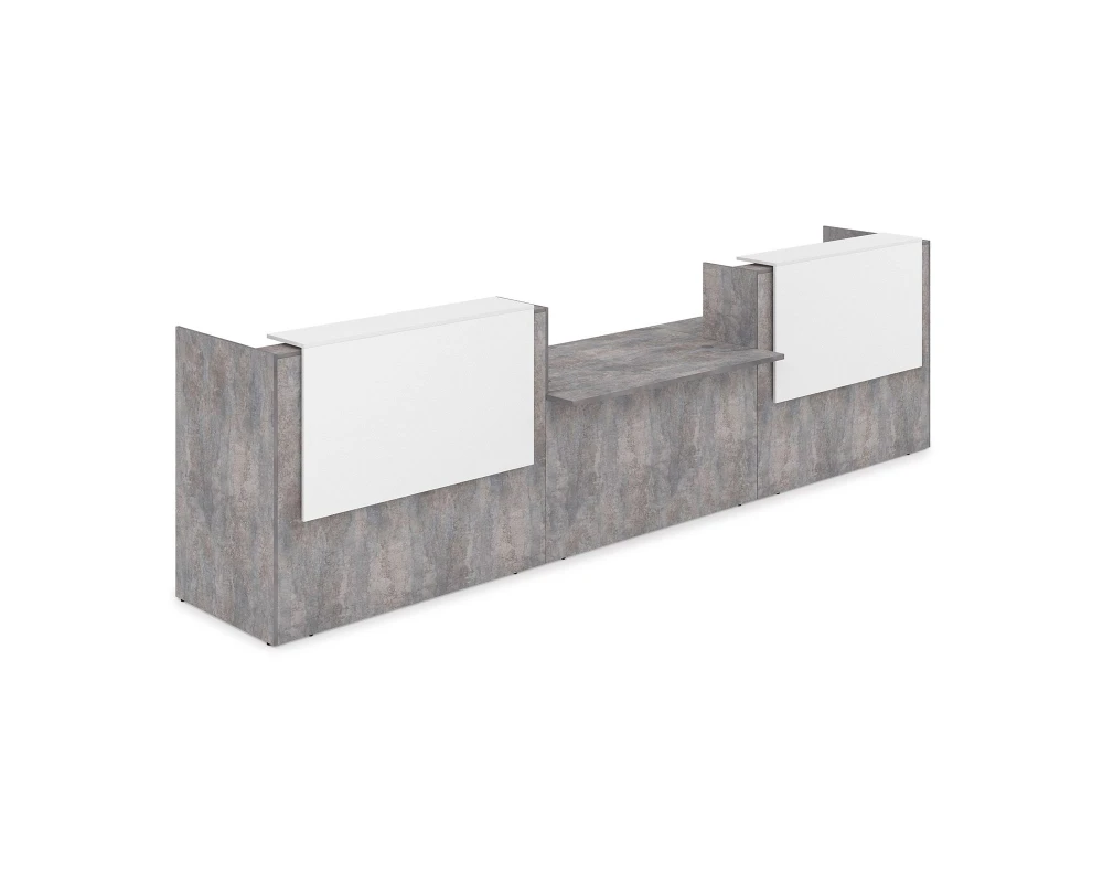 Комплект Ресепшн с фартуком ЛДСП (4232*901*1161) (с подсветкой) 1КРС-ДС.009.1 ЛАУНЖ / LOUNGE