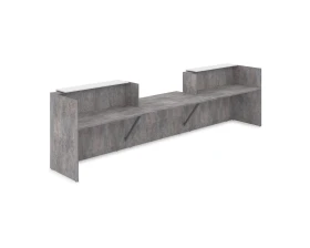 Комплект Ресепшн с фартуком ЛДСП (4232*901*1161) (с подсветкой) 1КРС-ДС.009.1 ЛАУНЖ / LOUNGE images