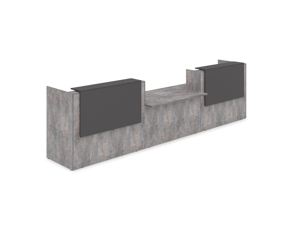 Комплект Ресепшн с фартуком ЛДСП (4232*901*1161) (с подсветкой) 1КРС-ДС.009.1 ЛАУНЖ / LOUNGE