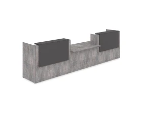 Комплект Ресепшн с фартуком ЛДСП (4232*901*1161) (с подсветкой) 1КРС-ДС.009.1 ЛАУНЖ / LOUNGE images