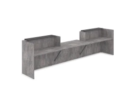 Комплект Ресепшн с фартуком ЛДСП (4232*901*1161) (с подсветкой) 1КРС-ДС.009.1 ЛАУНЖ / LOUNGE images