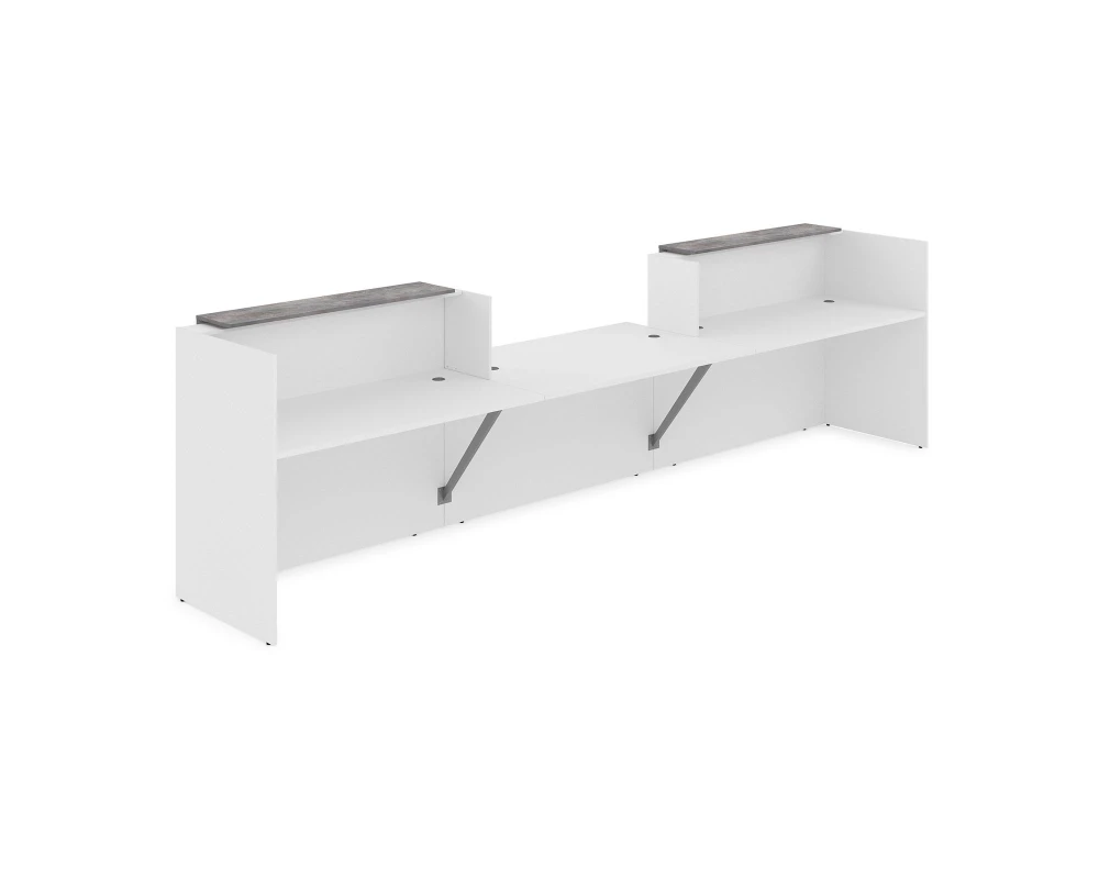 Комплект Ресепшн с фартуком ЛДСП (4232*901*1161) (с подсветкой) 1КРС-ДС.009.1 ЛАУНЖ / LOUNGE