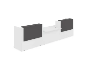 Комплект Ресепшн с фартуком ЛДСП (4232*901*1161) (с подсветкой) 1КРС-ДС.009.1 ЛАУНЖ / LOUNGE images