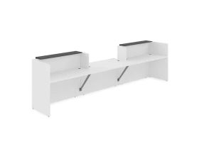 Комплект Ресепшн с фартуком ЛДСП (4232*901*1161) (с подсветкой) 1КРС-ДС.009.1 ЛАУНЖ / LOUNGE images