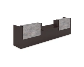 Комплект Ресепшн с фартуком ЛДСП (4232*901*1161) (с подсветкой) 1КРС-ДС.009.1 ЛАУНЖ / LOUNGE images