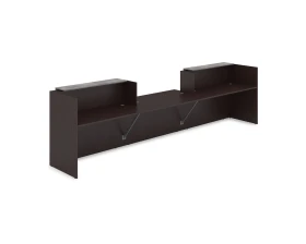 Комплект Ресепшн с фартуком ЛДСП (4232*901*1161) (с подсветкой) 1КРС-ДС.009.1 ЛАУНЖ / LOUNGE images