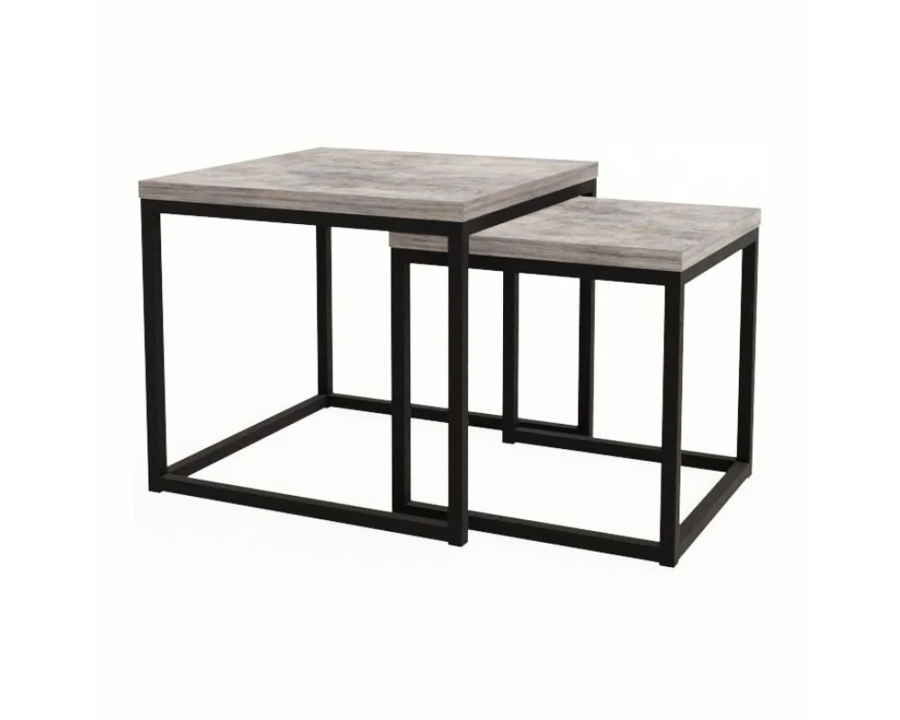 Комплект журнальных столов СЕТ ЛОДЖИК / SET LOGIC (900x900x450)