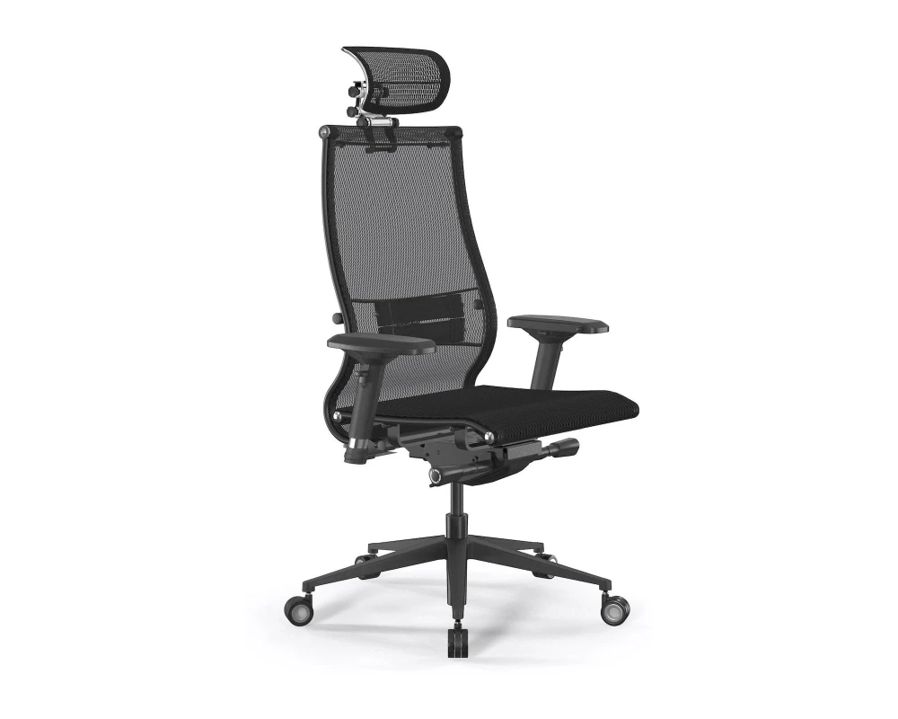 Кресло Samurai Черная Серия Сетка, Черный