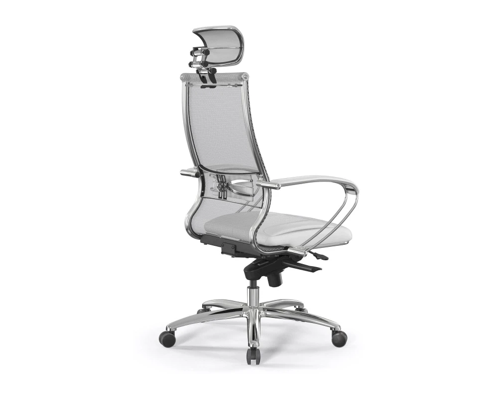 Кресло Samurai SL-2 Сетка/Экокожа, Белый