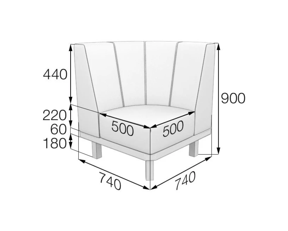 Модуль угловой Hol-C Холл MVK