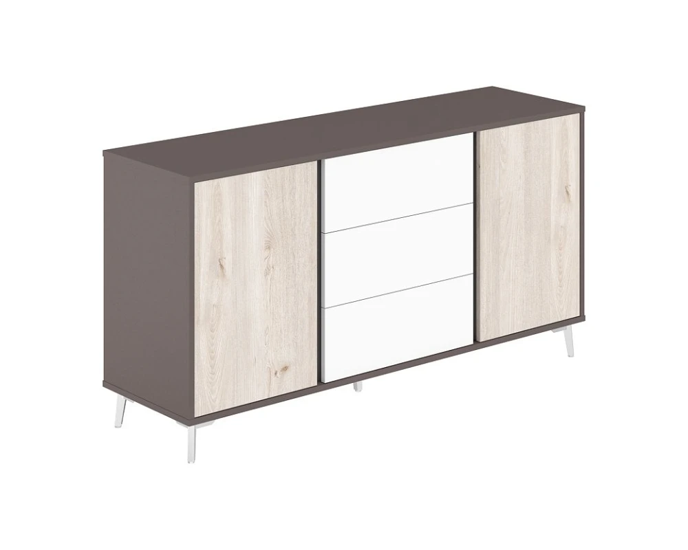 Греденция 1596х450х830 Сирио / Sirio Вольфрам/Дуб тоскана/Белый