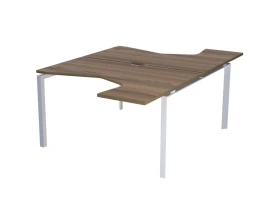 Бенч эргономичный на 2 рабочих места на металлокаркасе НТМП.П.Б2-040 Аргентум images